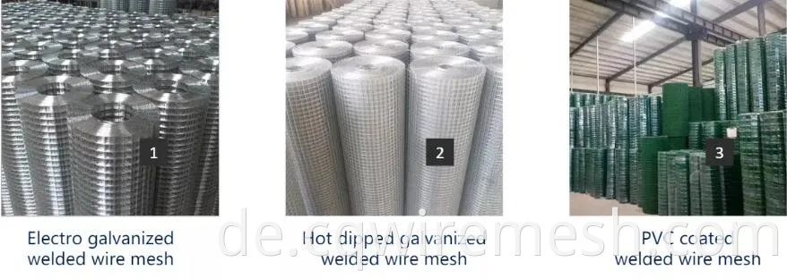 PVC beschichtete verzinkte geschweißte Mesh Euro Zaundrahtrolle 1,7/2,2 mm 100x50 mm Netting Gardening Innenhof Park Weiches Grün grau Farbe